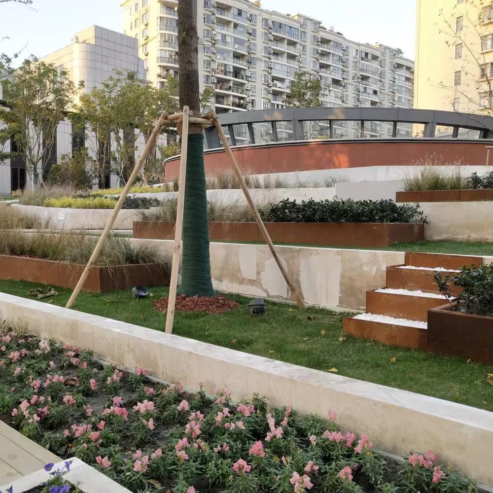 喀左锈钢板花园围边